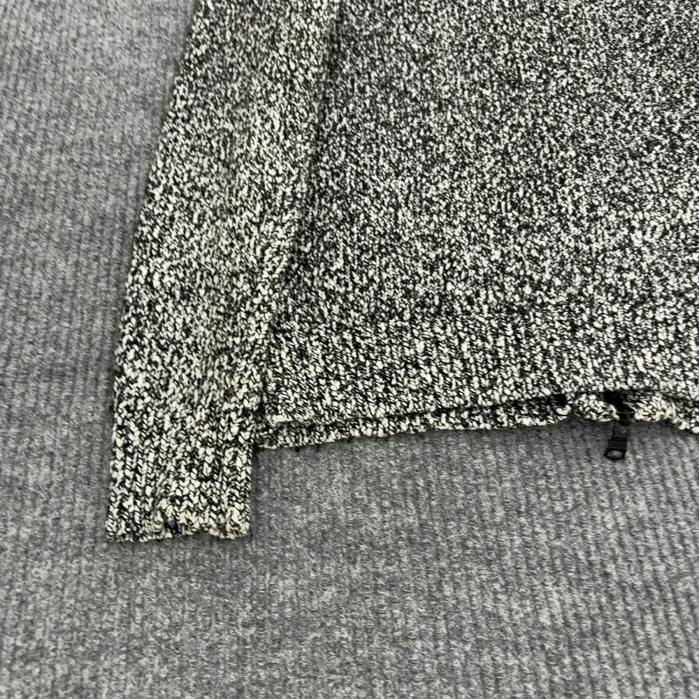 Banana Republic Sweater Mens S Black White Cotton Wool Full Zip Mock Neck Casual